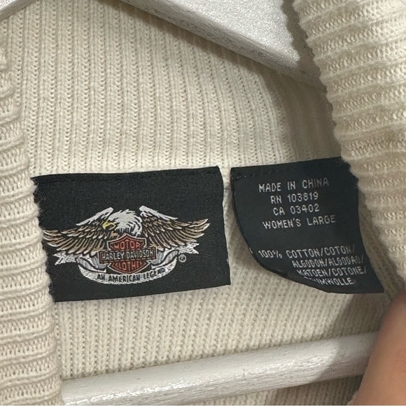 HARLEY DAVIDSON Women’s 100% cotton cozy chic warm turtleneck logo sweater - Picture 2 of 7